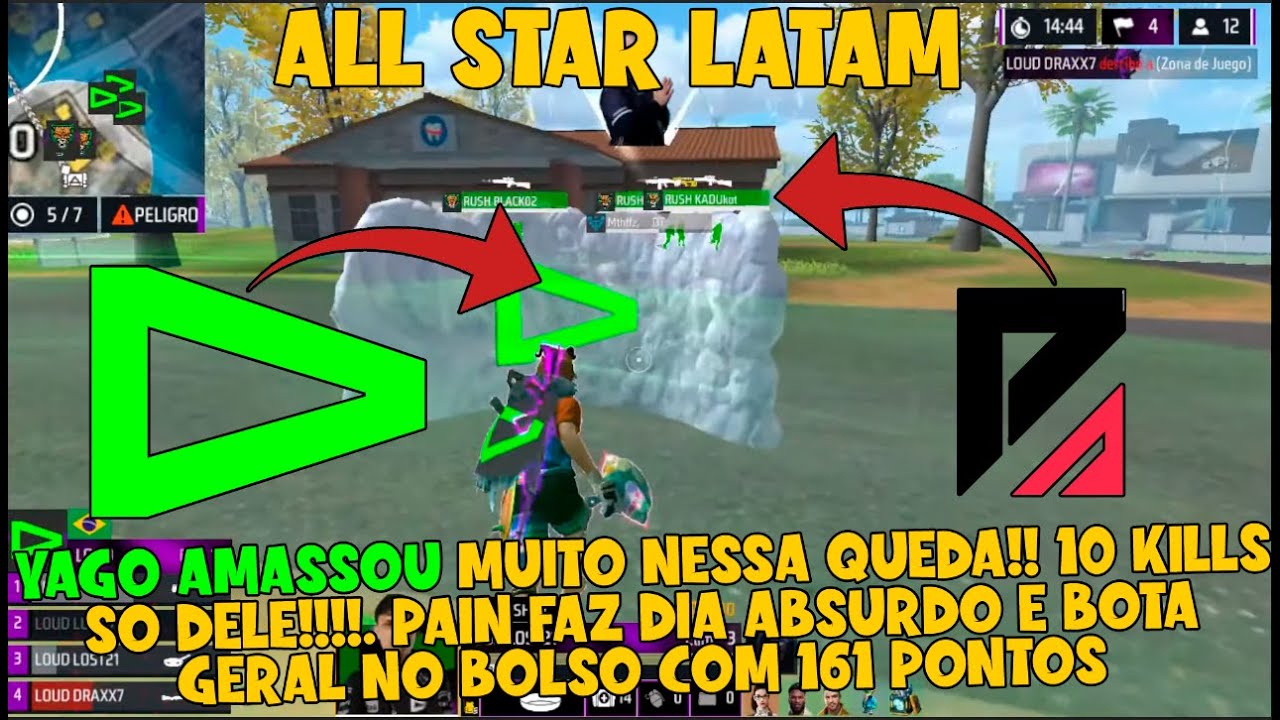 LOUD YAGO FAZ QUEDA ABSURDA COM 15 KILLS MAS DESAPARECE!! PAIN FAZ DIA ABSURDO DE SURREAAAL!!!!