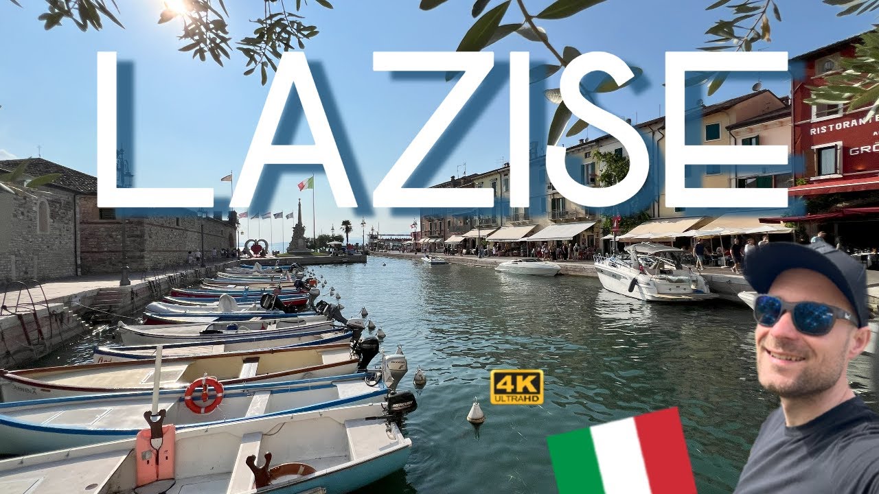 LAZISE Walking Tour 4K, LAGO DI GARDA - Italy, GARDASEE Walk Tour, POV Travel