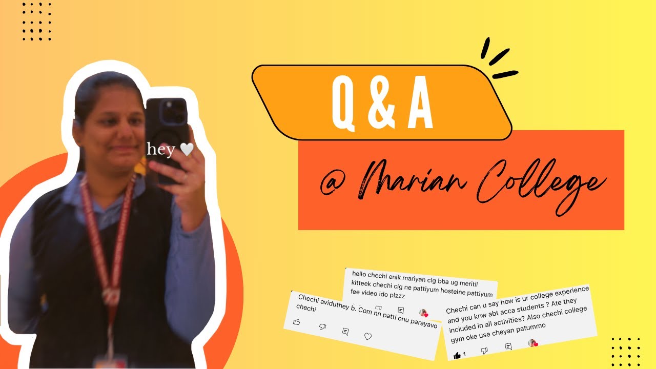Q&A | ft. Marian College Kuttikkanam 🎓 | Courses, Experience, Facilities & More !