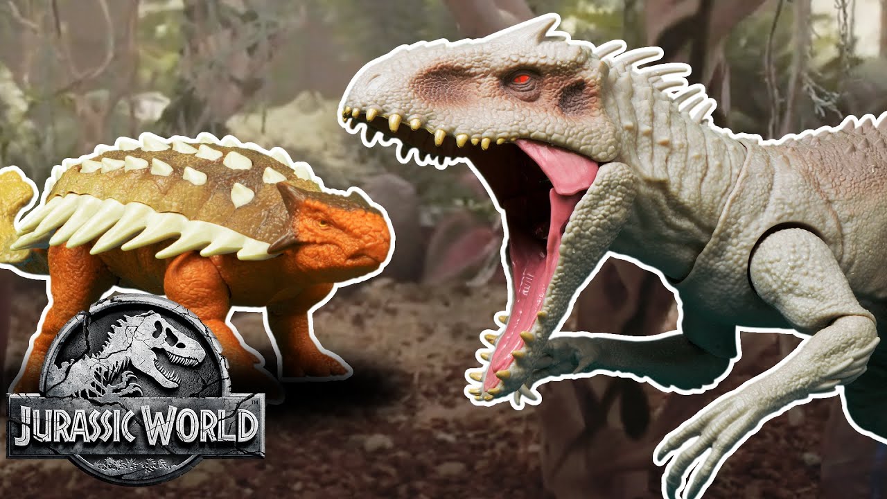 Indominus Rex Vs. Ankylosaurus (Sweded) | Jurassic World | Mattel Action!