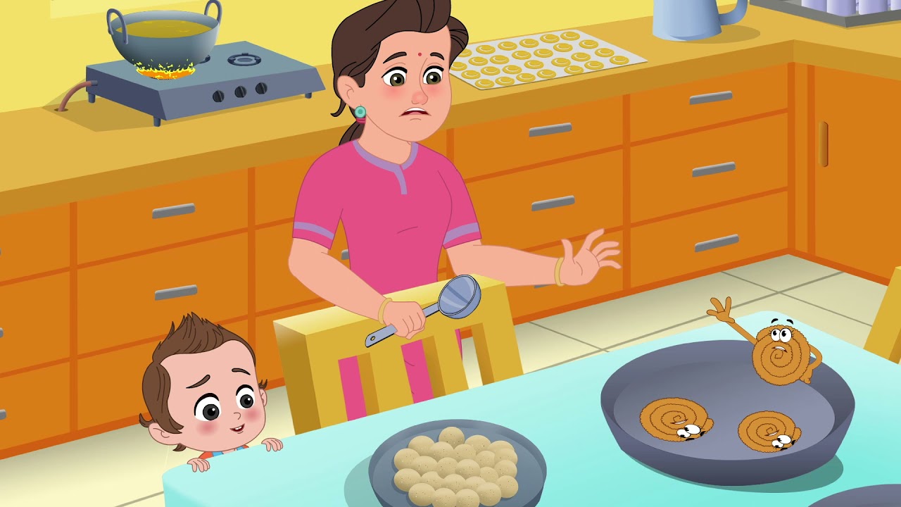 Diwali Faral Song for Kids - Dipavali, Marathi Balgeet, Rhymes for children मराठी दिवाळी फराळ बालगीत