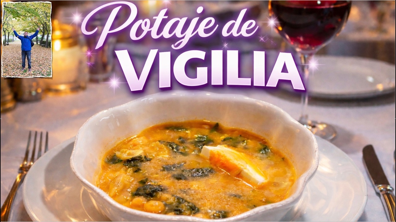 POTAJE de VIGILIA ✝️  potaje de GARBANZOS con ESPINACAS y BACALAO  ✝️ Potaje de SEMANA SANTA ✝️