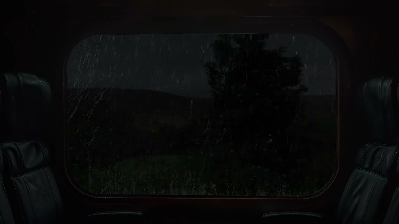 Sleeping On The Hogwarts Express | Train Ride + Rain Ambience | Rainy Night At Hogwarts