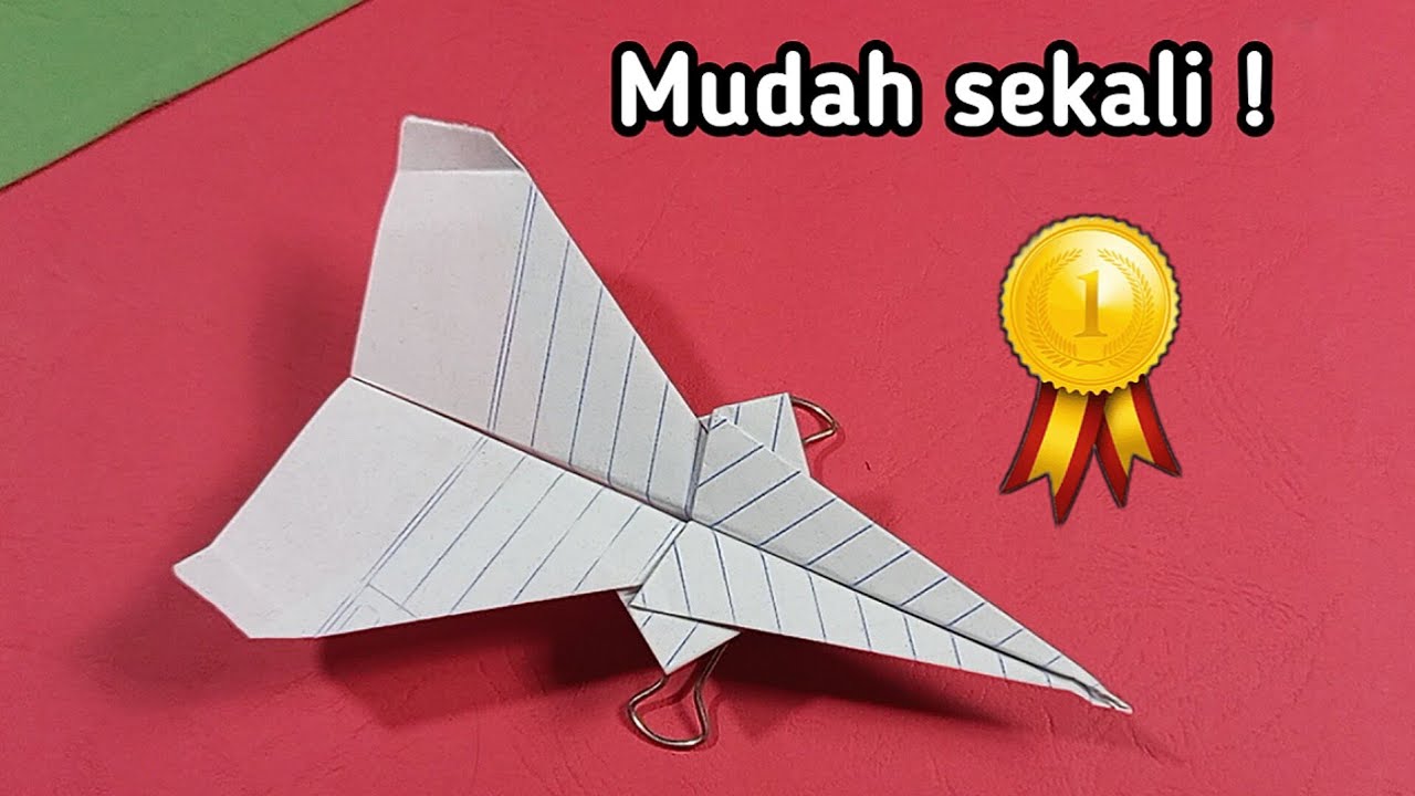 DIY|Tutorial membuat Pesawat terbang mudah dari kertas