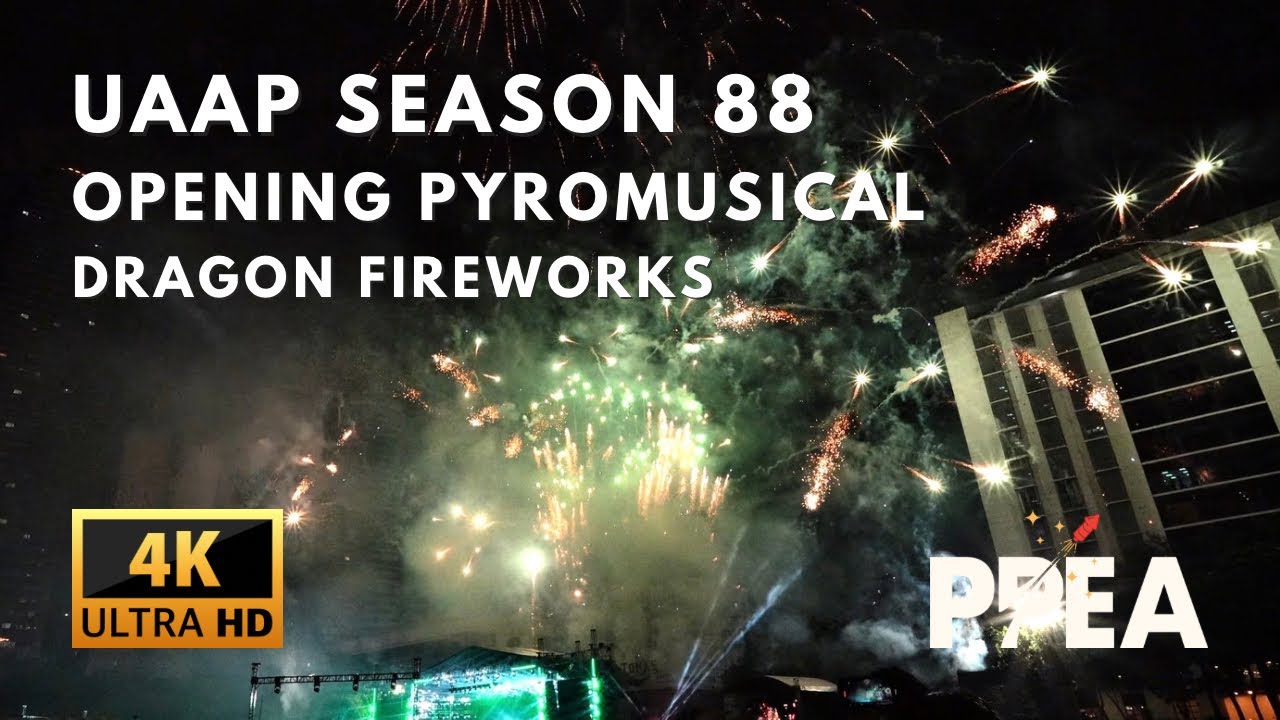 [4K] UAAP Season 88 Opening Ceremonies Pyromusical - Dragon Fireworks