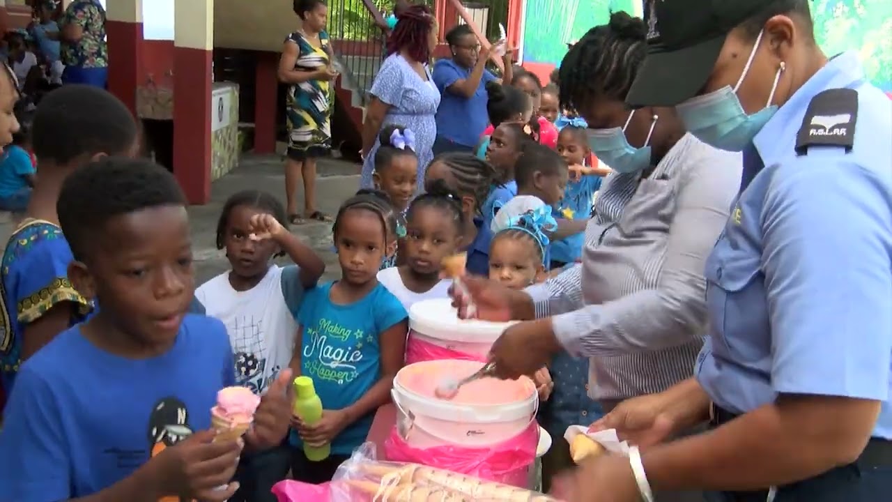 Police Officers Celebrate Children