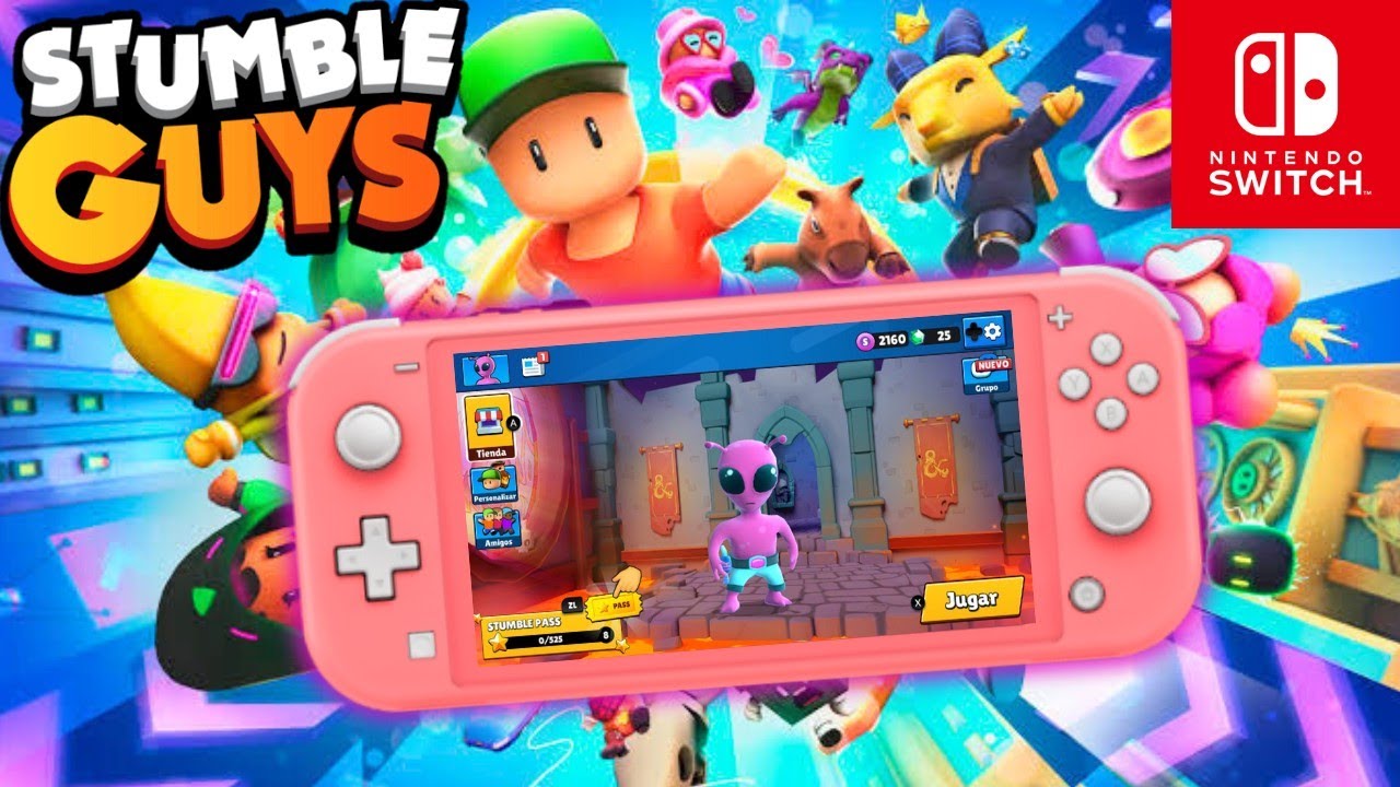 Stumble guys en Nintendo Switch Lite GAMEPLAY