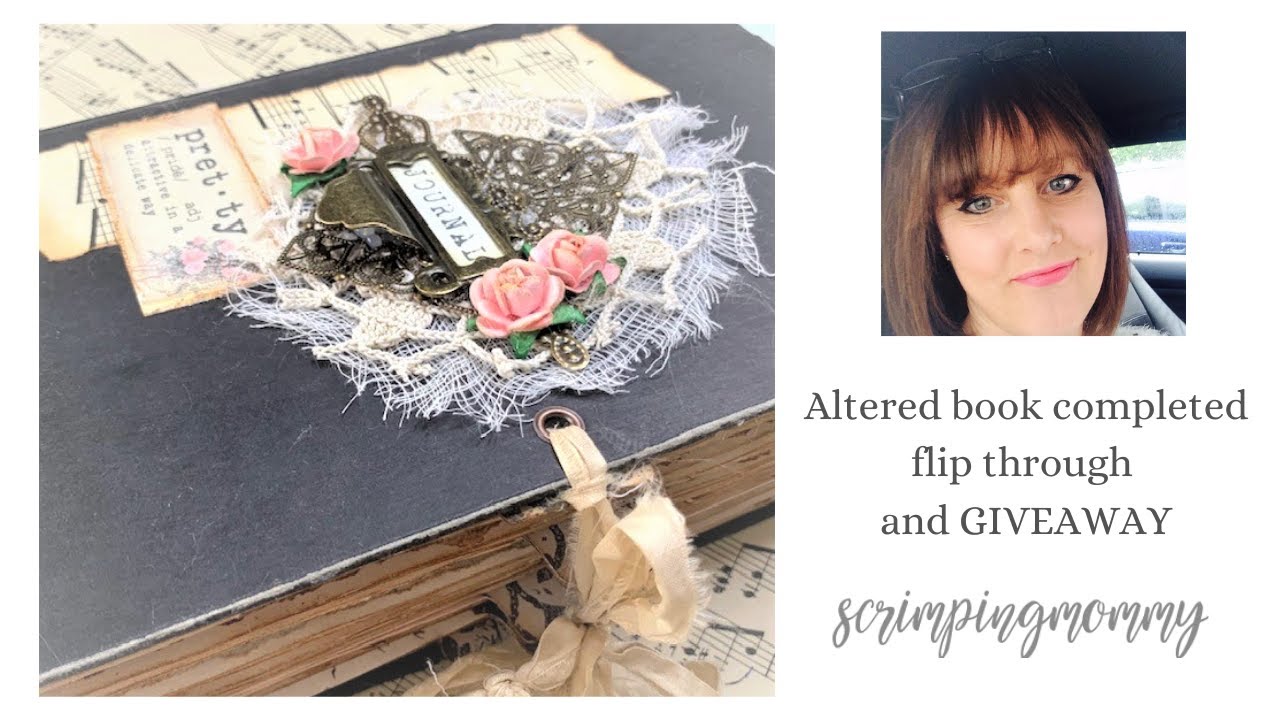 Altered book completed ! flip through and GIVEAWAY