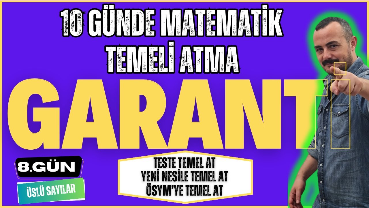 10 Günde Matematik Temeli Atma Garanti Kampı | 8. Gün | ÖSYM ye Temel At |  Test Çözümleri
