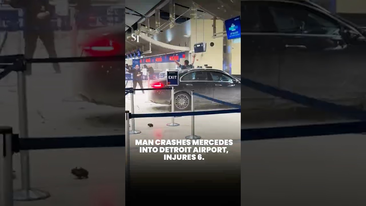 Man crashes Mercedes into Detroit Metro Airport, injures 6