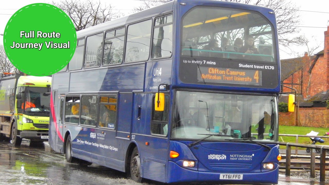 NCT Navy Line 4 Full Route Journey Visual- City, NTU Campus to Clifton, NTU Campus | YT61FFO 927
