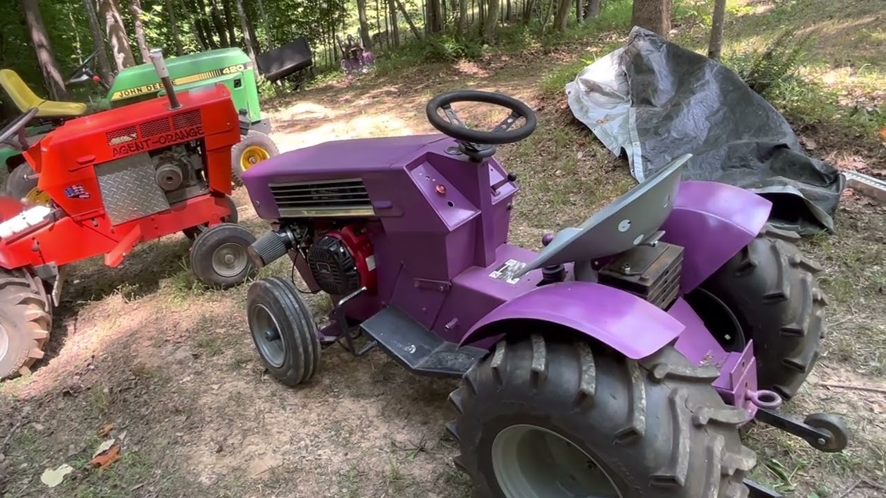 Garden tractor pulling for beginners and junior’s Sears suburban predator and Sears kohlor swap