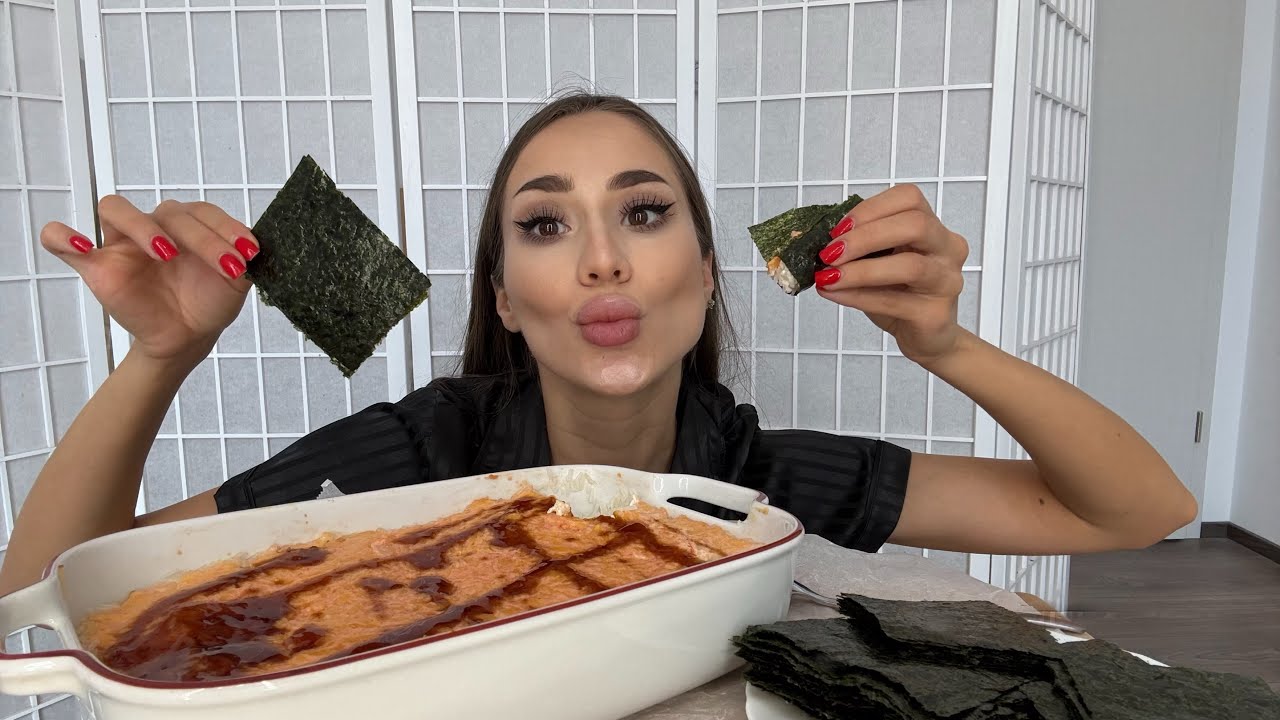 Запеченный суши-торт🍱 болтаем💁🏻‍♀️