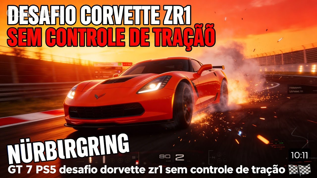 GT 7 PS5 desafio corvette zr1 sem controle de tração 🏁🏁🏁