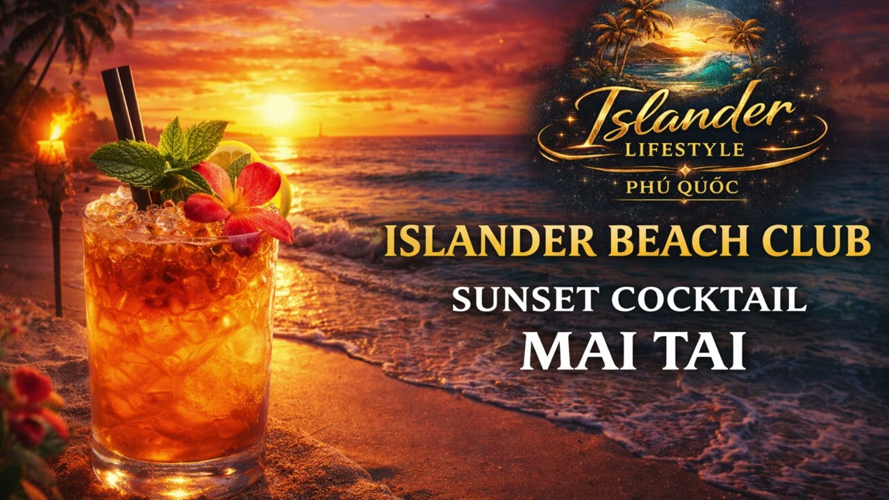 🌅 MAI TAI | ISLANDER BEACH CLUB SUNSET COCKTAIL #MAITAI #SUNSETPHUQUOC #COCKTAILMUSIC #TIKIBAR