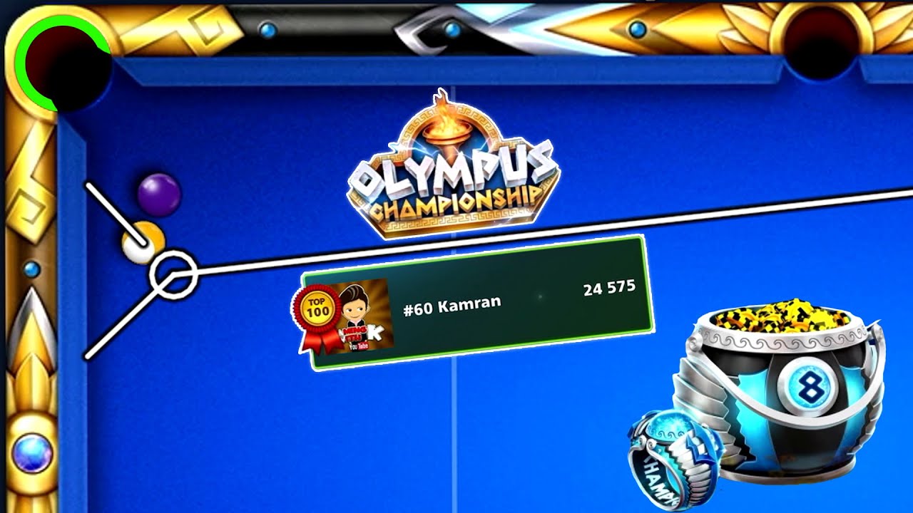 8 Ball Pool - Getting New Ring of OLYMPUS Championship - Rank TOP 100 Points 24575 GamingWithK