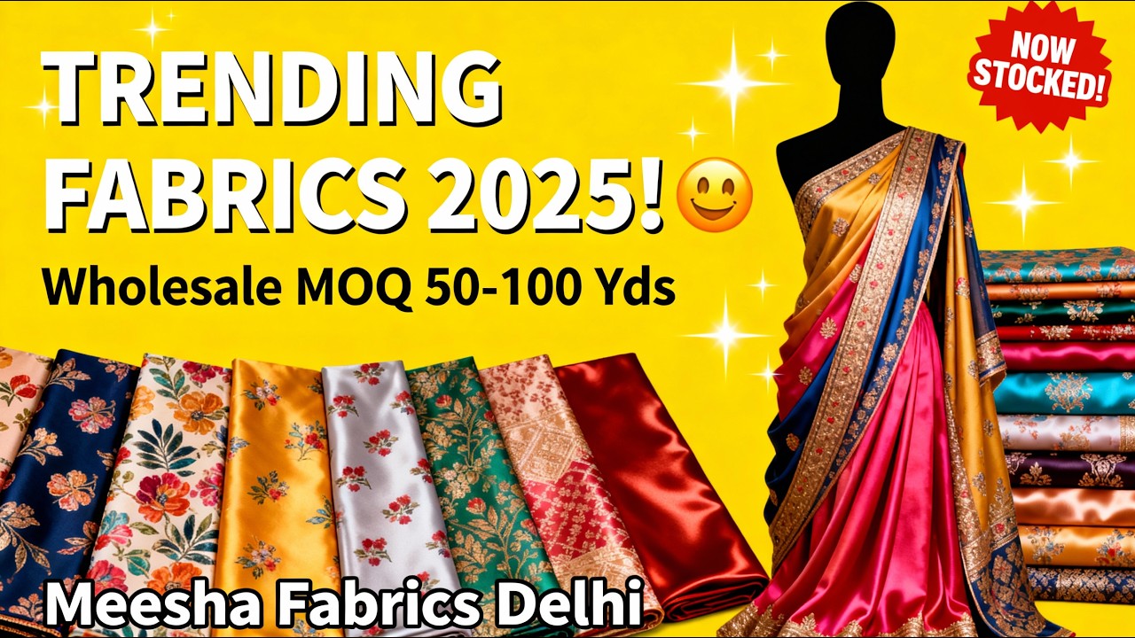 सबसे तेज़ बिकने वाली Fabrics Delhi! 🔥 | Wholesale Prints MOQ 50 Yds