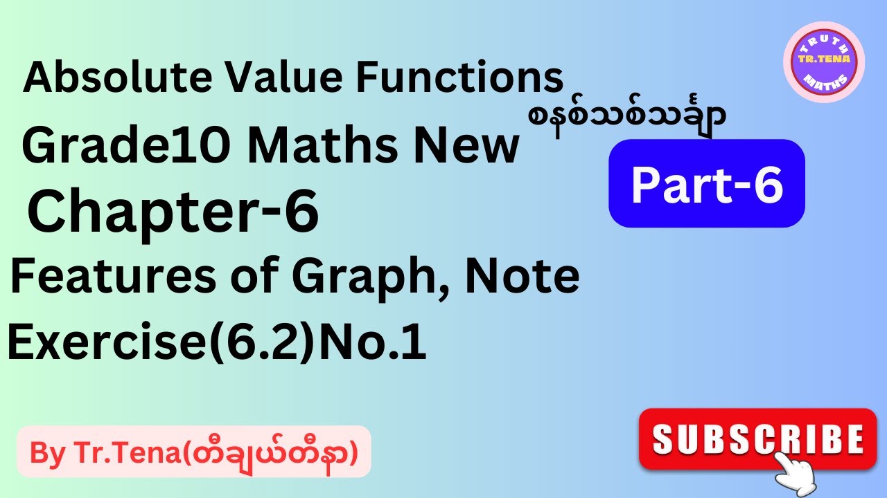 Grade10 math chapter6, Exercise(6.2)No.1, Features of the graph, Note, Tena