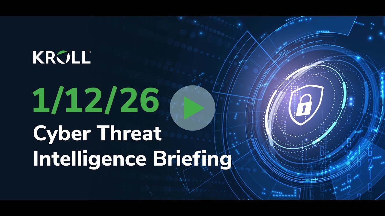January 12, 2026 Cyber Threat Intelligence Briefing