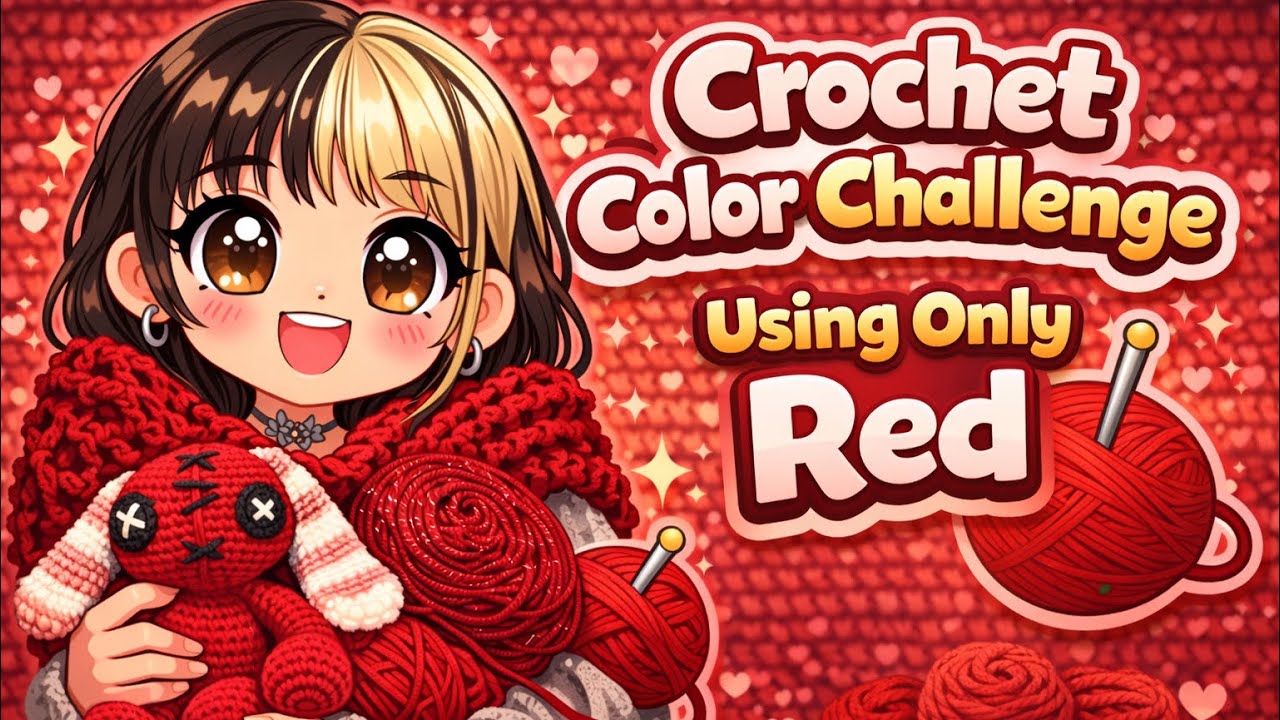 ✨EP.6✨Crochet Color Challenge: Using ONLY Red ❤️ Small Business Vlog