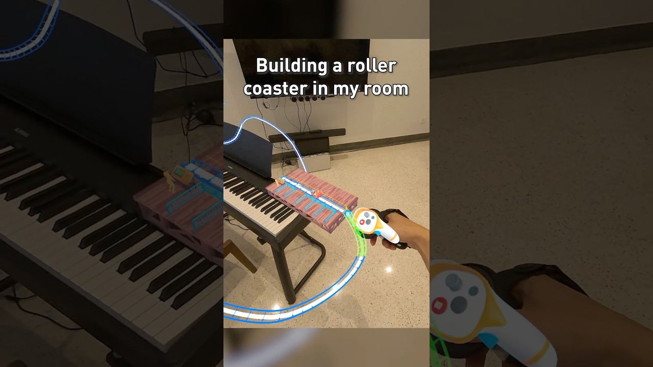Building a roller coaster in your room in AR mixed reality #coastermania