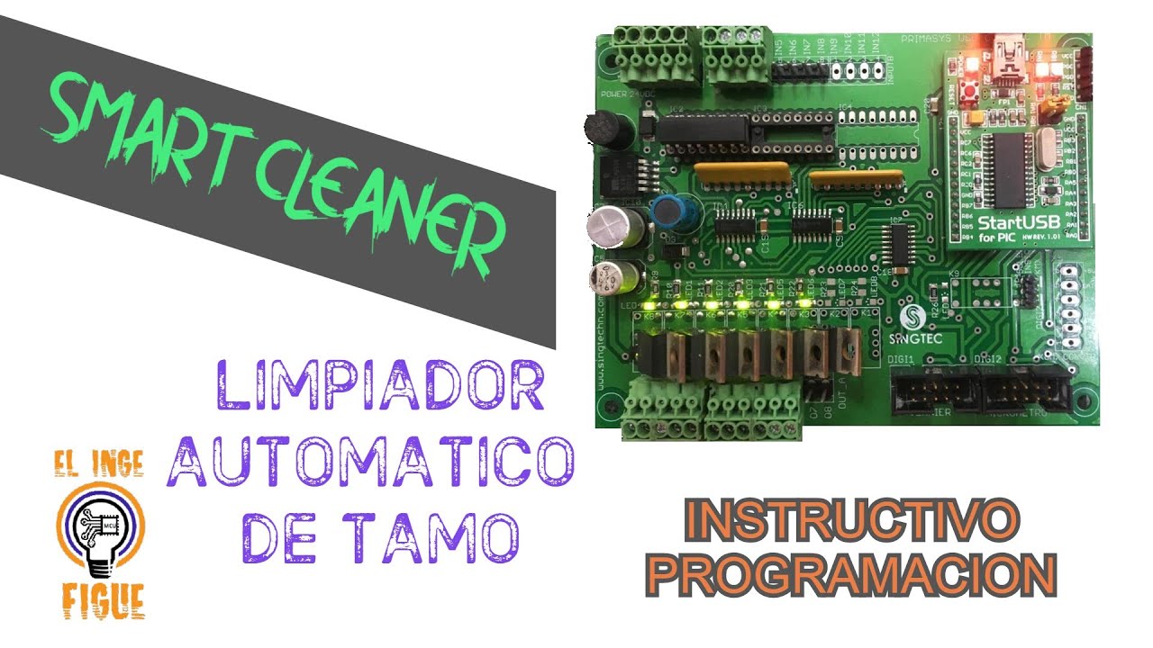 Proyecto: SMARTCLEANER limpiador de tamo de 6 electrovalvulas (ETAPAS SECUENCIALES) | El Inge Figue