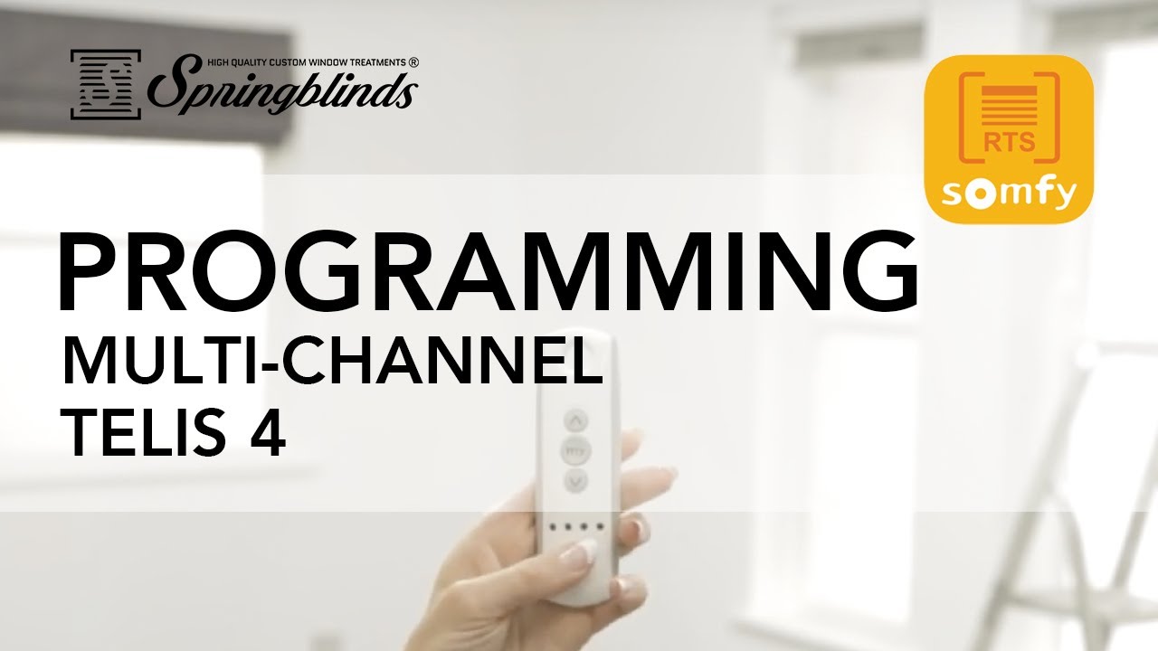 SPRINGBLINDS: SOMFY RTS Electric Roller Blinds - Programming - Multi Channel (Telis 4)