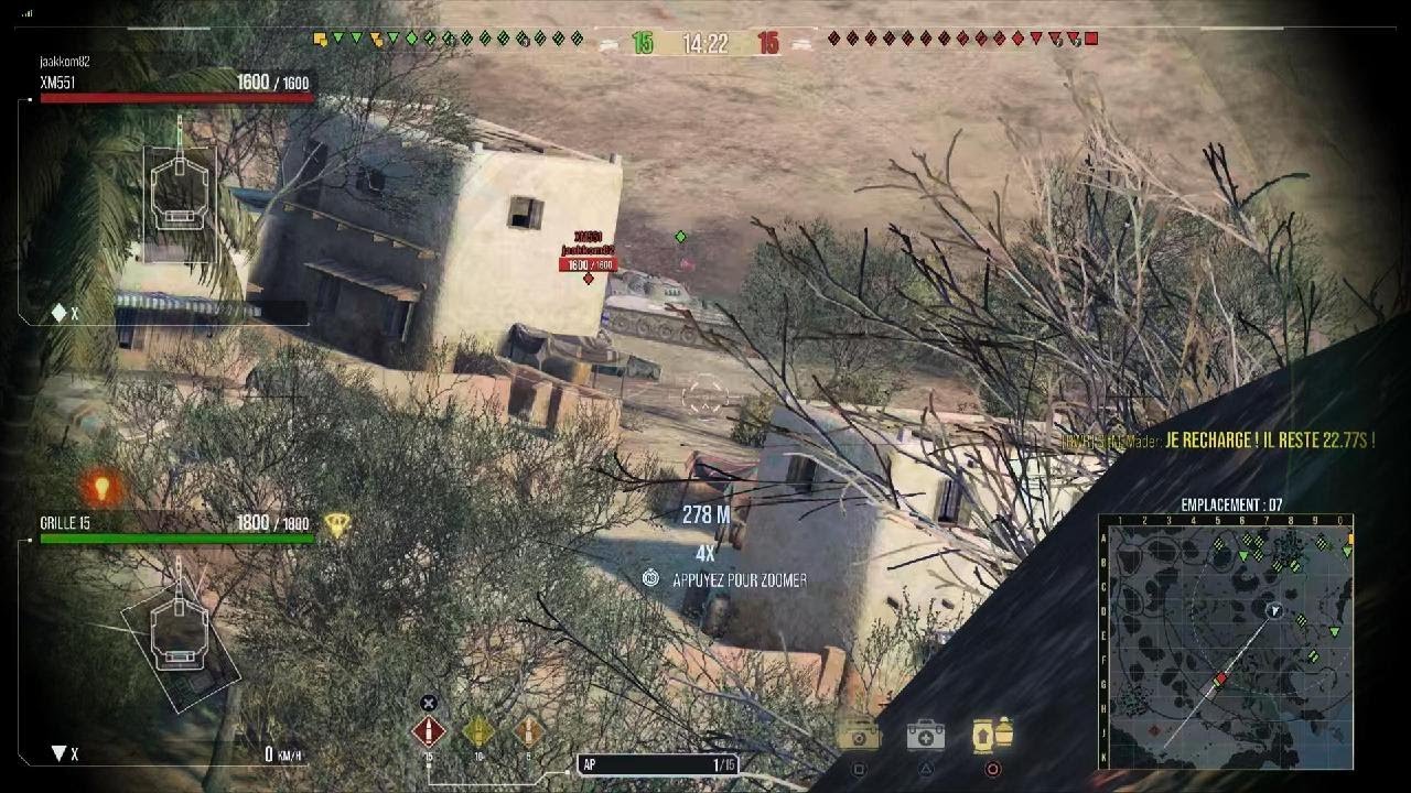Grille 15     7.4k Dmg   4 kills     WoT console PS5