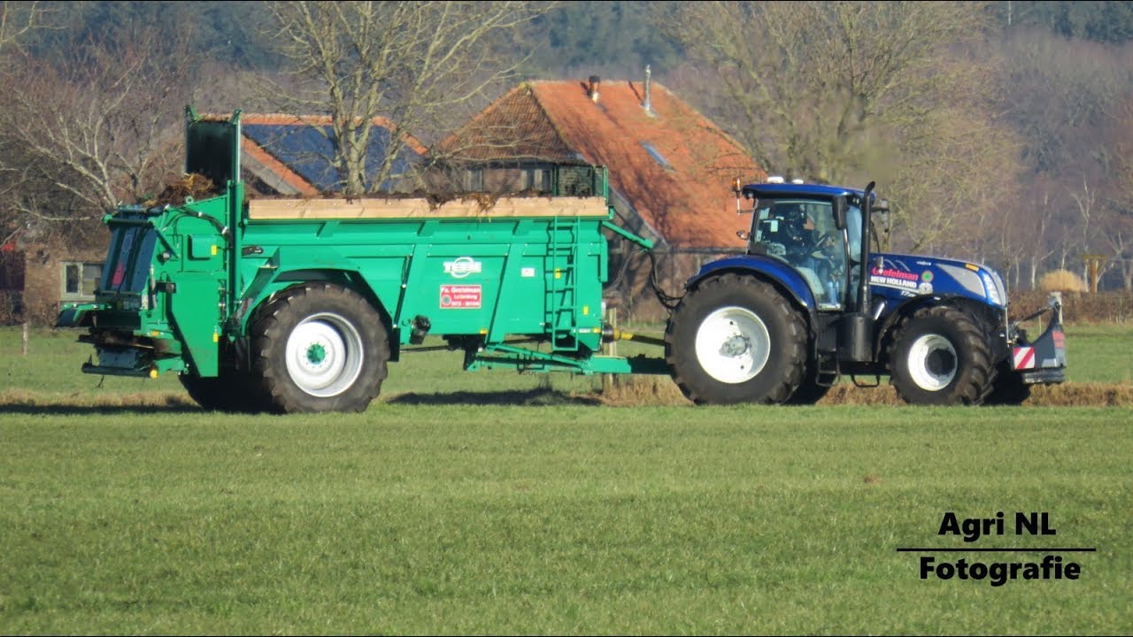 vaste mest uitrijden 2019 New Holland t7.230 BleuPower, tebbe loonbedrijf Grefelman Luttenberg
