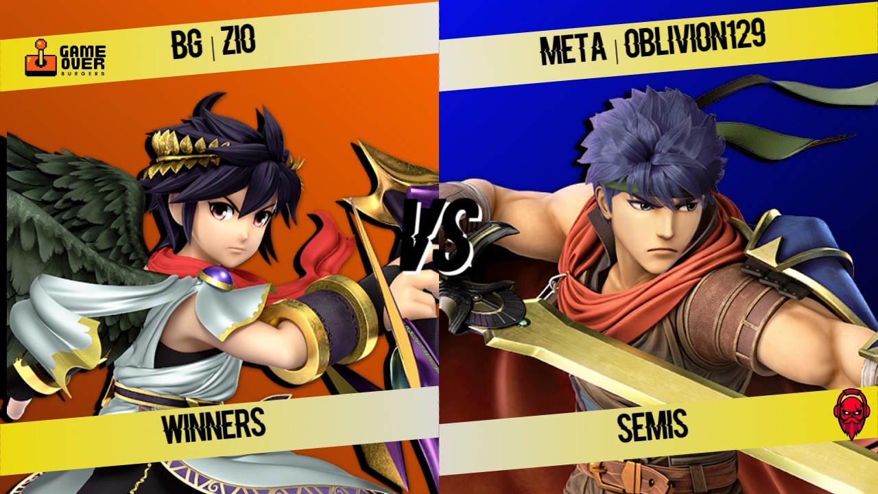 GAME OVER ROUND 1 W.Semis - Zio (Dark Pit) Vs. Oblivion129 (Ike) Smash Ultimate - SSBU