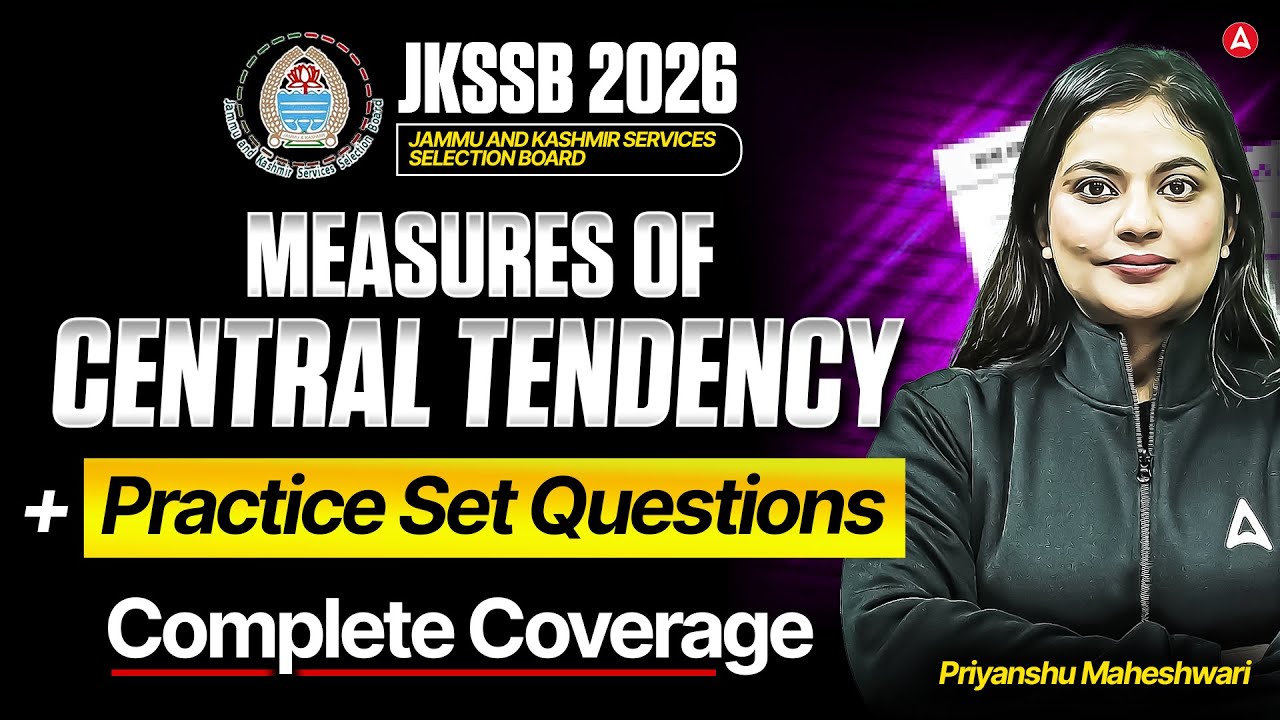 Measures of Central Tendency | JKSSB Finance Account Assistant | Practice Questions | Priyanshu Mam