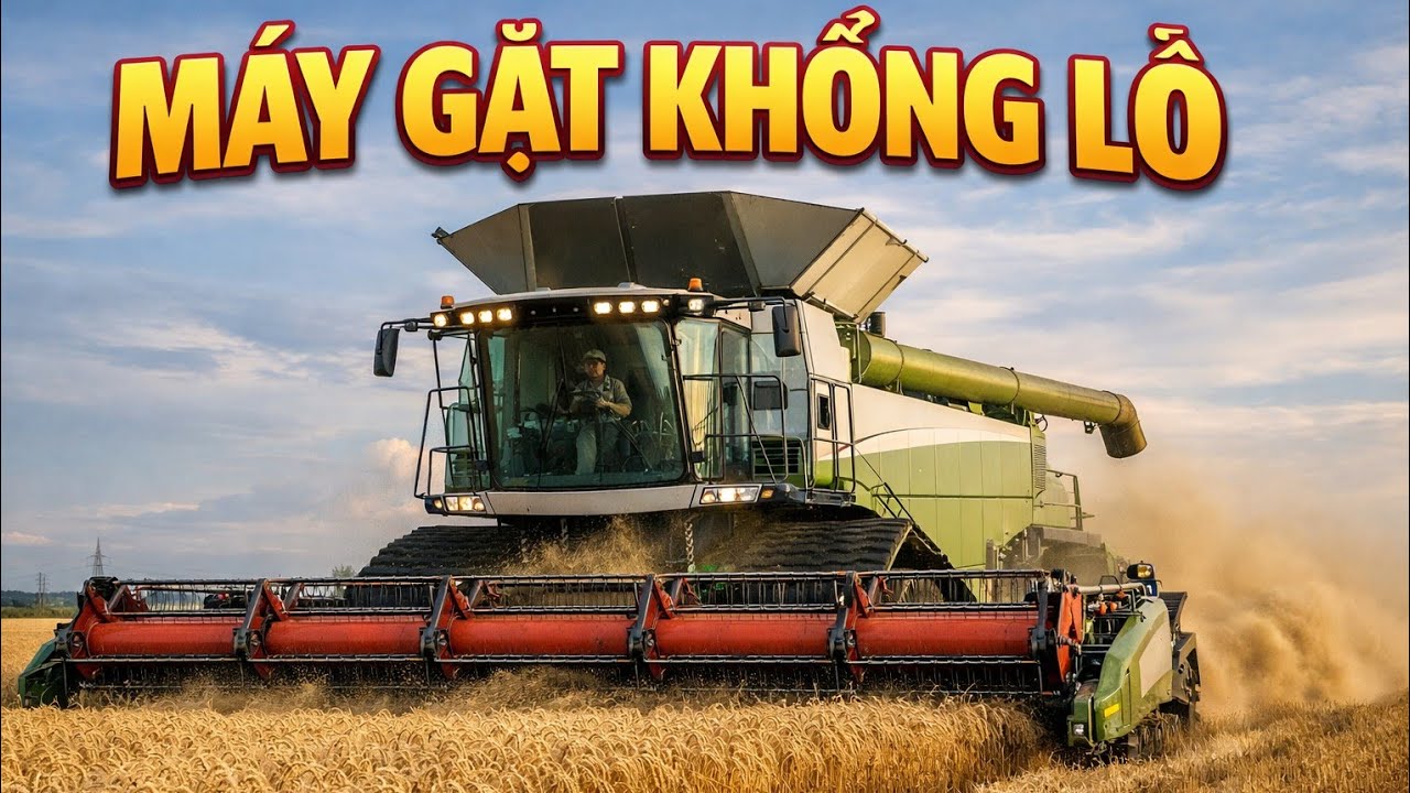 Máy gặt lúa ở Úc to gấp nhiều lần máy Nhật?