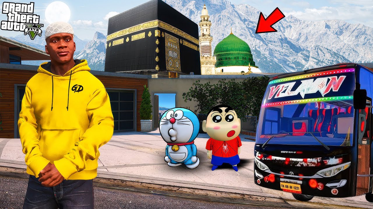 Franklin & Shinchan Emotional Trip to Makkah in Gta 5 !!