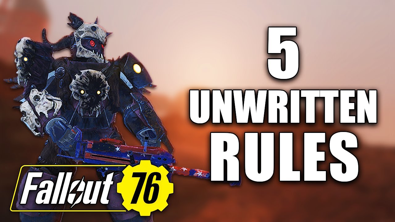 Everyone Should Know These Unwritten Rules | Fallout 76