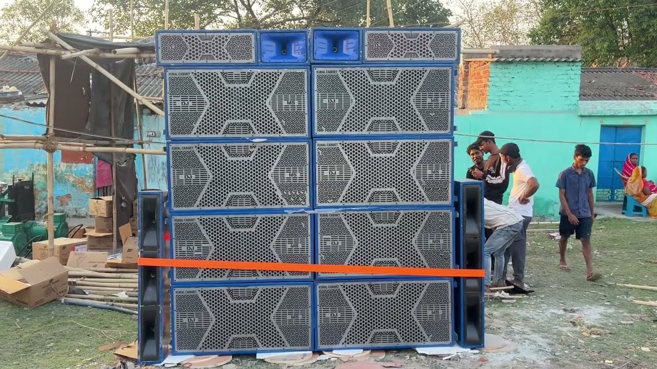 DJ MS NEW SETUP TESTING VIDEO || KUNAL PRODUCTION KATRAS || DUAL 15 TESTING 👍 