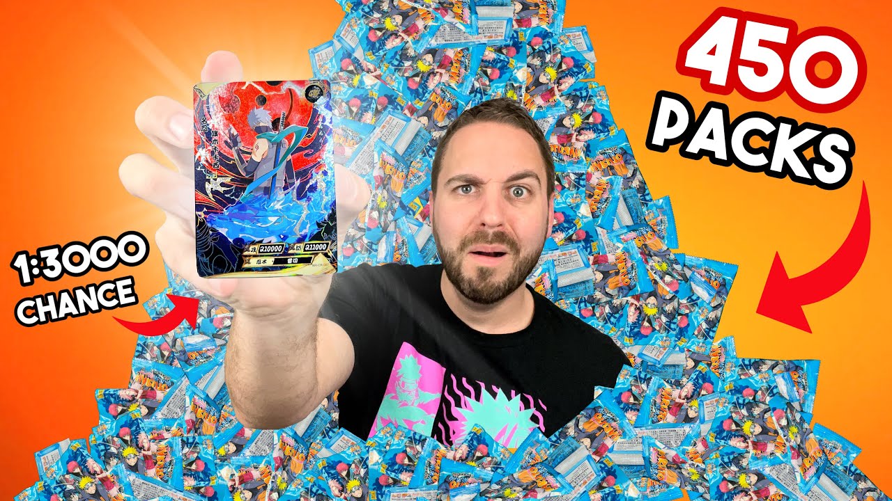 The RAREST Kakashi 🎴 Opening 450 Packs of Naruto Kayou Cards | 15 Booster Boxes