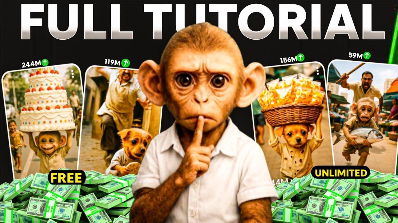 Create Viral Ai Monkey videos ।  100% Free । A to Z Complete Tutorial ।Ai Videos Kaise Banaye 