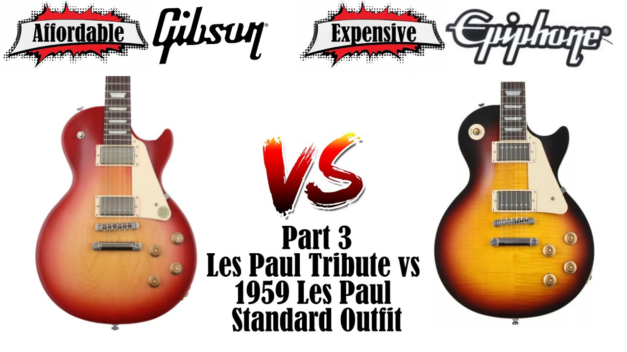 Affordable Gibson vs Expensive Epiphone | Les Paul Tribute vs 1959 Les Paul Standard Outfit