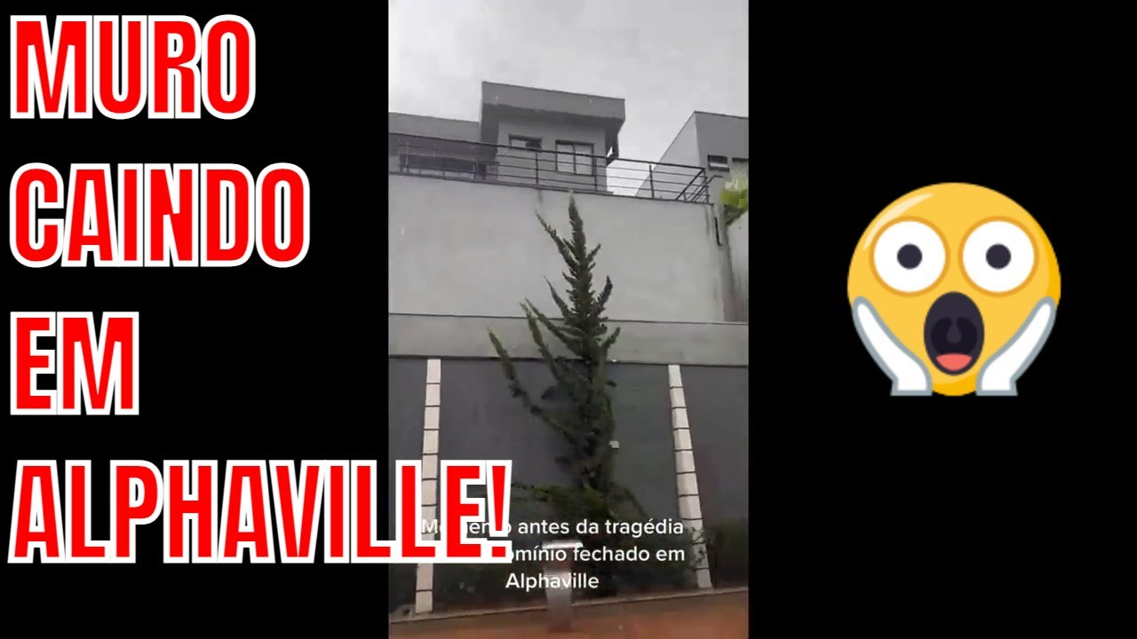 FLAGRA: Momento em que muro cai em Condom&iacute;nio