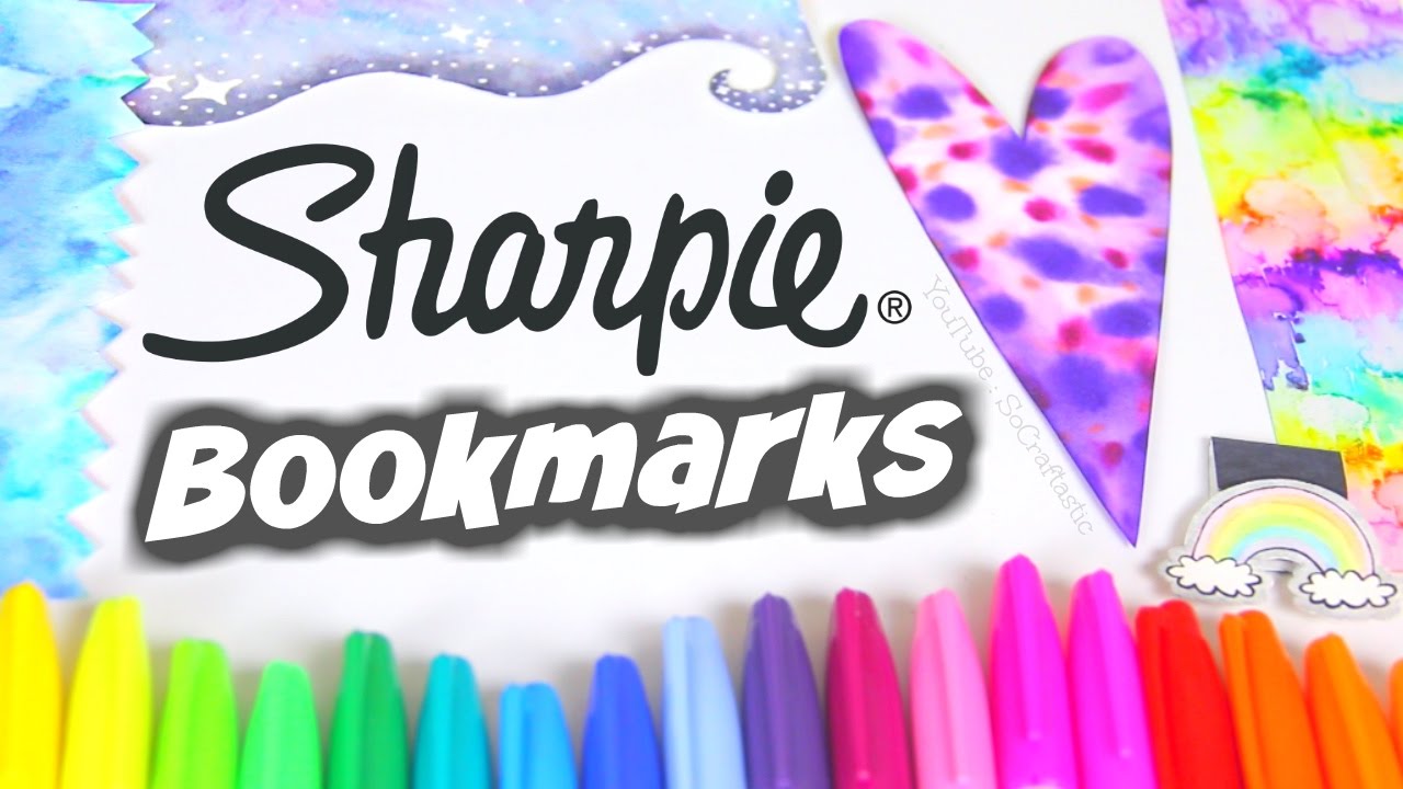 DIY SHARPIE WATERCOLOR BOOKMARKS | SoCraftastic