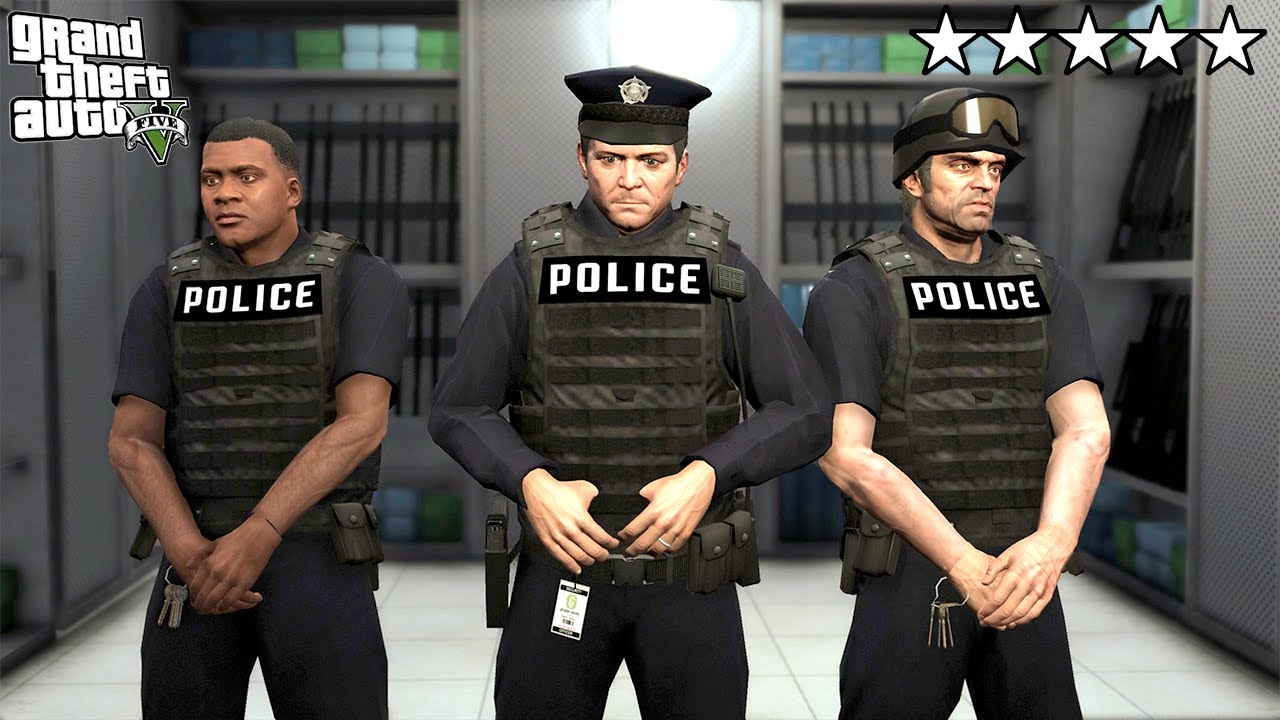 Плохие копы МАЙКЛ, ФРАНКЛИН и ТРЕВОР Наводят Порядок в GTA 5!
