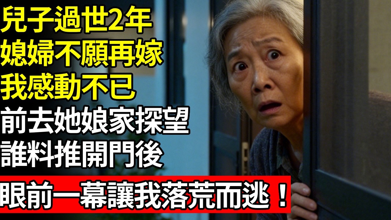兒子過世2年，媳婦不願再嫁，我感動前去她娘家探望，誰料推開門後傻眼，眼前一幕讓我落荒而逃！# 養老 #人間家事# 晚年真相#不肖子孫