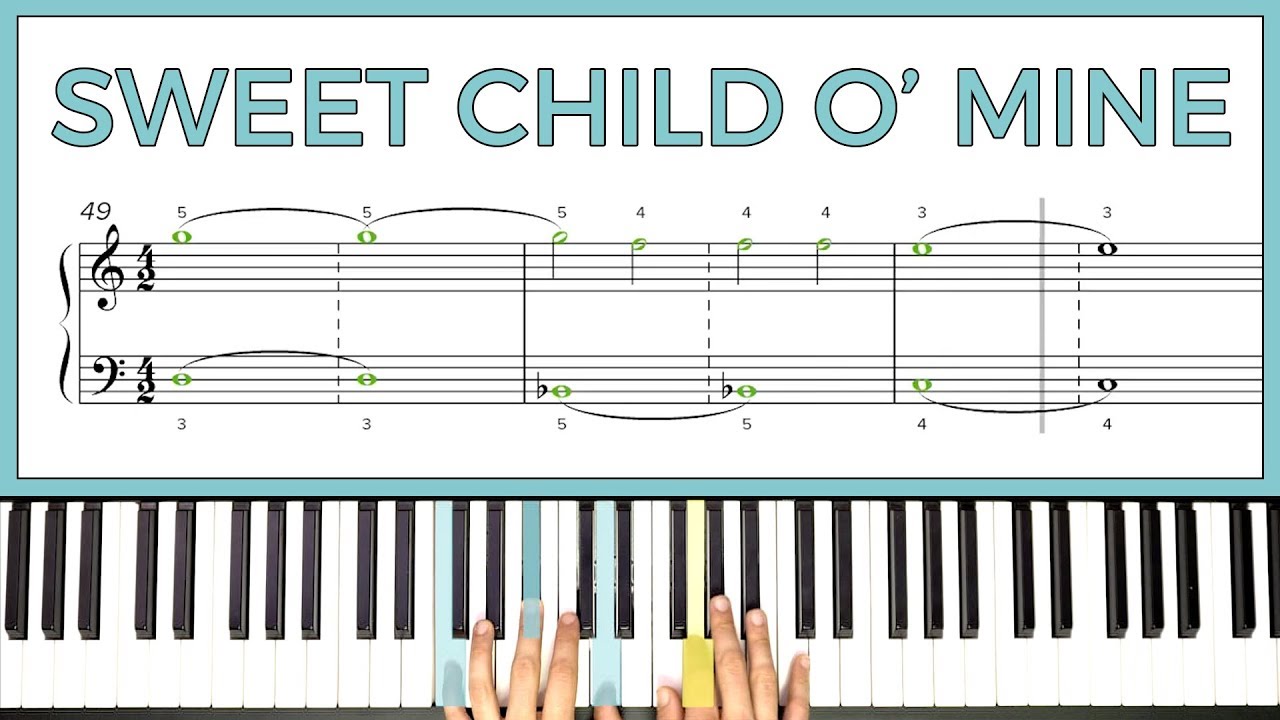 How to play 'Sweet Child O' Mine' by Guns N' Roses on the piano -- Playground Sessions