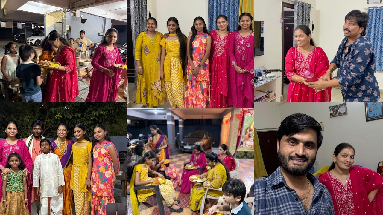 చాలా రోజులతర్వాత అందరము రెడీ అయ్యి పూజకి వెళ్లాము🙏ఇంటికి వచ్చేసరికి అర్ధరాత్రి అయింది🤷🏻