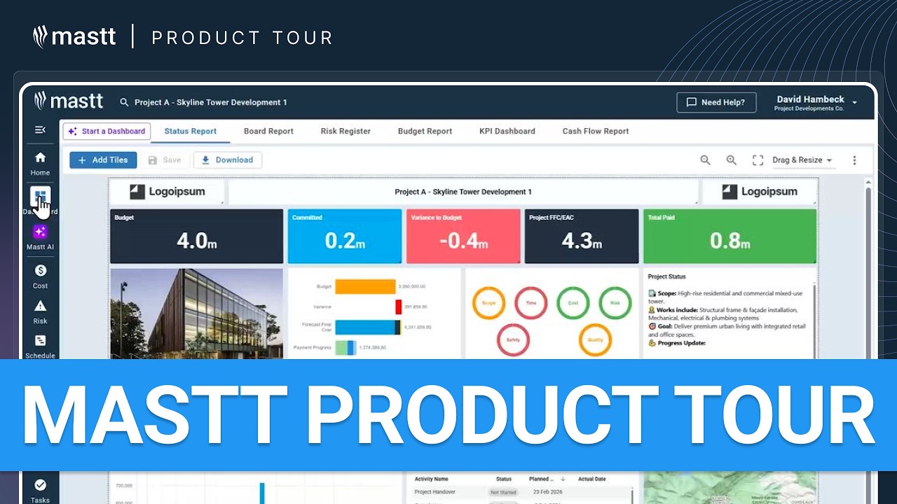 Mastt Product Tour: Construction Project Management Software Powered by AI