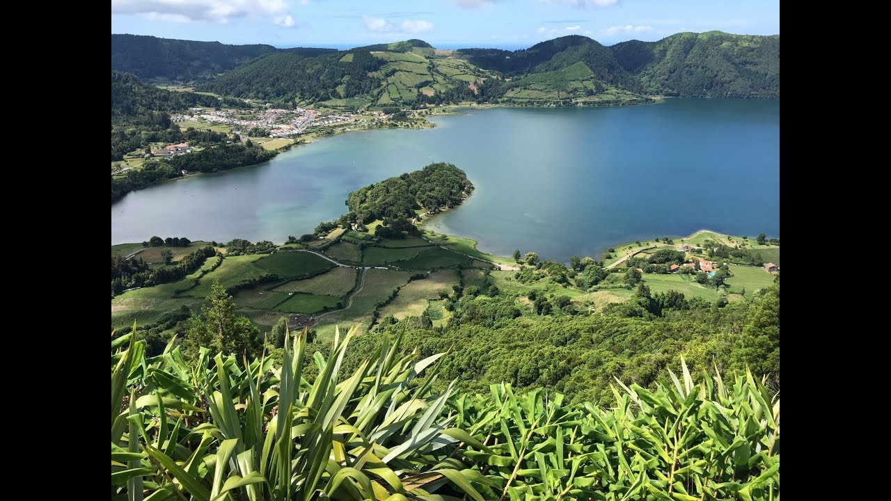 Paragliding Sao Miguel Island, Azores, Portugal.
