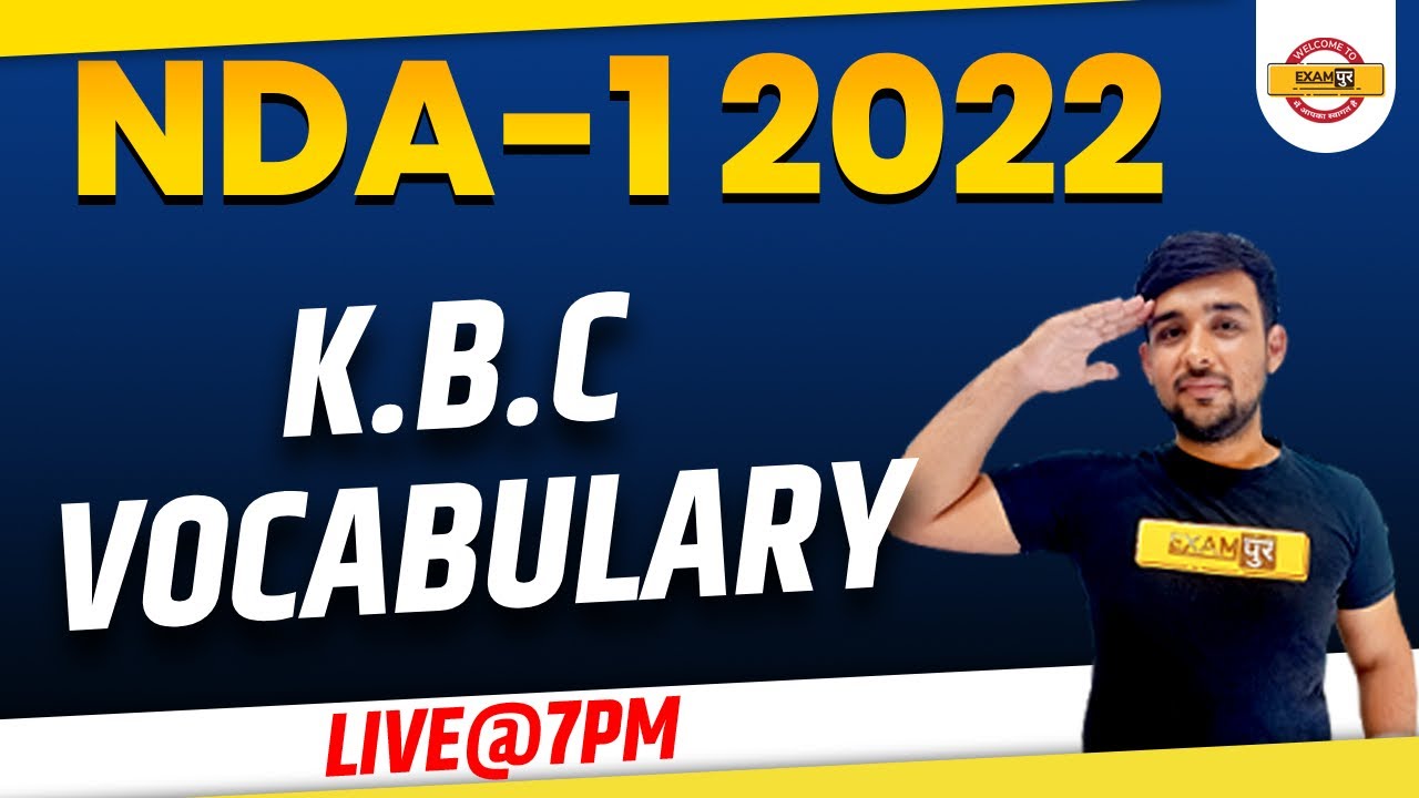NDA 1 2022 Preparation | English Vocabulary | K.B.C on Vocabulary | By Ankit Sir