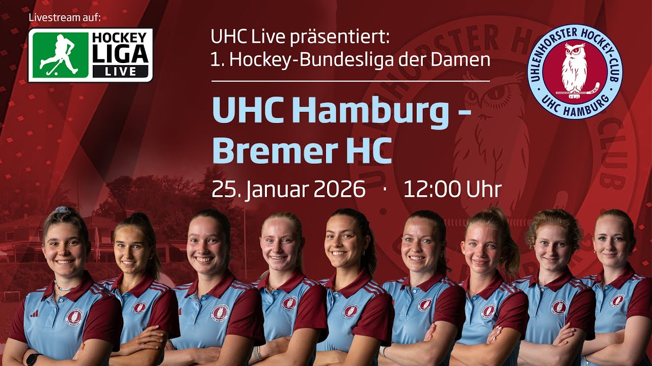 UHC Live - UHC vs. BreHC - 1. Damen Hallenhockey Bundesliga - 25.01.2026 - 12.00 h