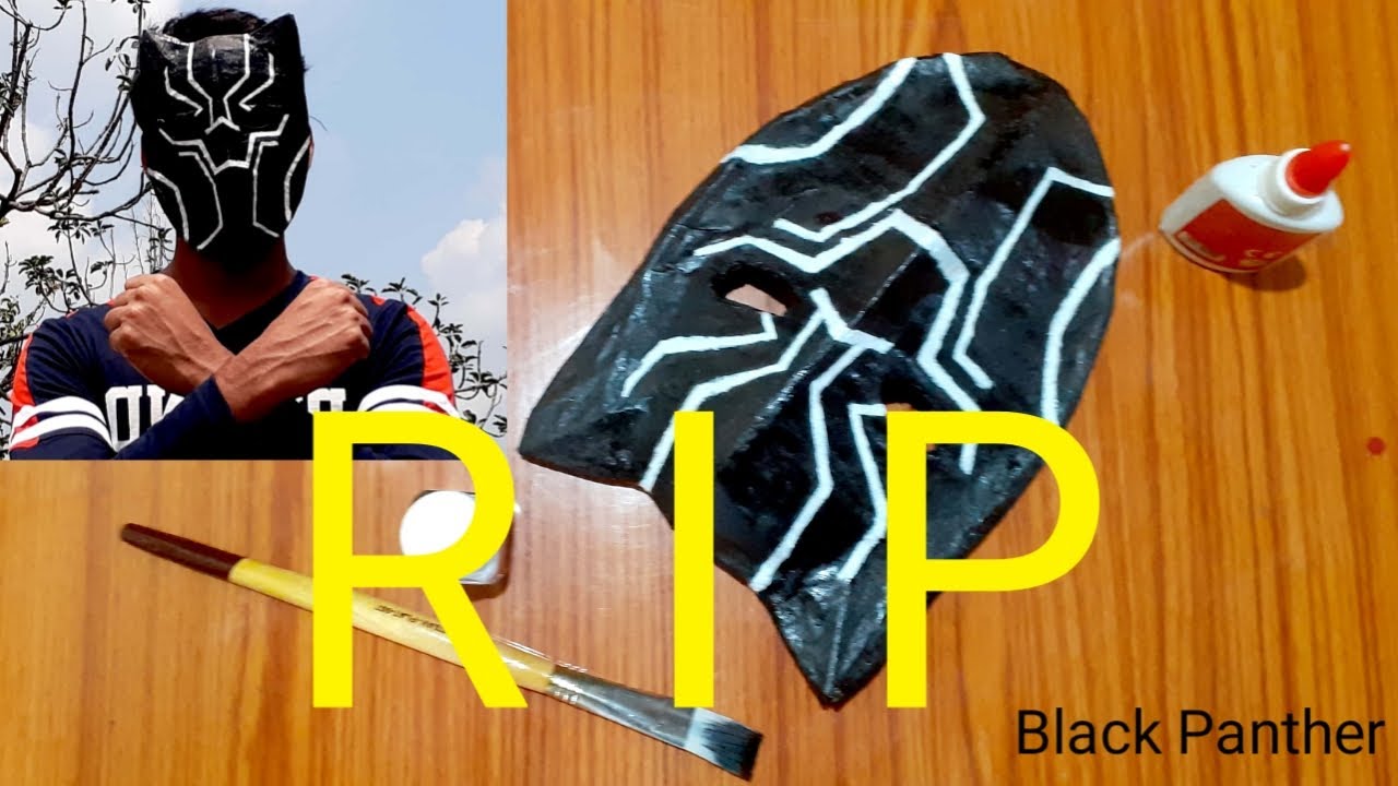 How to make black panther mask (3d mask) with paper | Chadwick boseman | Avengers | paper craft