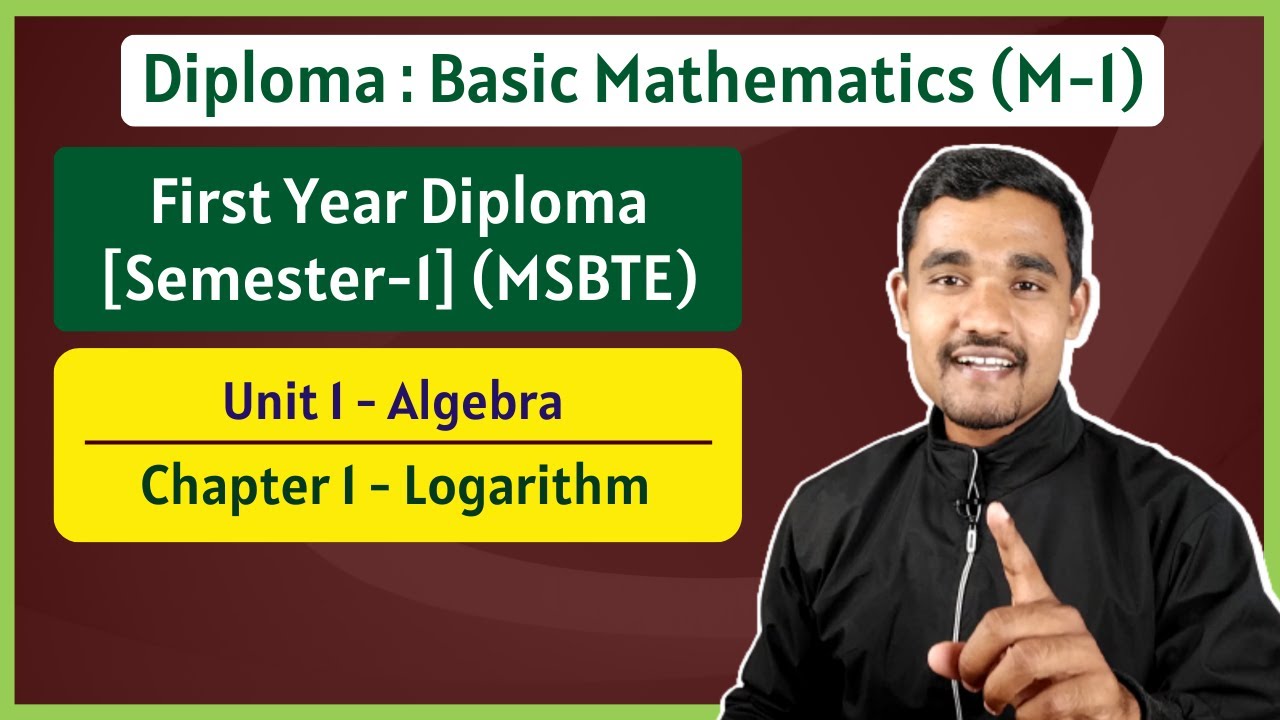 Logarithm - 03 | Basic Mathematics | FY Diploma | MSBTE
